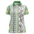 Hawaii Makahiki Turtle Women Polo Shirt Green Tapa Pattern - Polynesian Pride