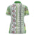 Hawaii Makahiki Turtle Women Polo Shirt Green Tapa Pattern - Polynesian Pride