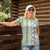 Hawaii Makahiki Turtle Women Polo Shirt Green Tapa Pattern - Polynesian Pride
