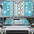 Hawaii Makahiki Turtle Auto Sun Shade Blue Tapa Pattern - Polynesian Pride