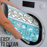 Hawaii Makahiki Turtle Bathroom Set Blue Tapa Pattern - Polynesian Pride