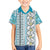 Hawaii Makahiki Turtle Kid Hawaiian Shirt Blue Tapa Pattern - Polynesian Pride
