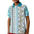 Hawaii Makahiki Turtle Kid Polo Shirt Blue Tapa Pattern - Polynesian Pride