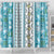 Hawaii Makahiki Turtle Shower Curtain Blue Tapa Pattern - Polynesian Pride