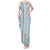 Hawaii Makahiki Turtle Tank Maxi Dress Blue Tapa Pattern - Polynesian Pride