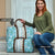Hawaii Makahiki Turtle Travel Bag Blue Tapa Pattern - Polynesian Pride