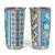 Hawaii Makahiki Turtle Tumbler Cup Blue Tapa Pattern - Polynesian Pride