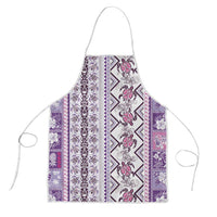 Hawaii Makahiki Turtle Apron Violet Tapa Pattern - Polynesian Pride