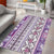 Hawaii Makahiki Turtle Area Rug Violet Tapa Pattern - Polynesian Pride