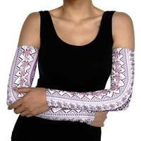 Hawaii Makahiki Turtle Arm Sleeves Violet Tapa Pattern - Polynesian Pride