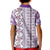 Hawaii Makahiki Turtle Kid Polo Shirt Violet Tapa Pattern - Polynesian Pride