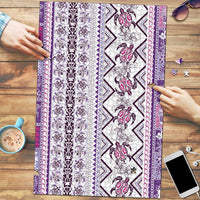 Hawaii Makahiki Turtle Puzzle Violet Tapa Pattern - Polynesian Pride