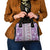 Hawaii Makahiki Turtle Shoulder Handbag Violet Tapa Pattern - Polynesian Pride