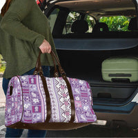 Hawaii Makahiki Turtle Travel Bag Violet Tapa Pattern - Polynesian Pride