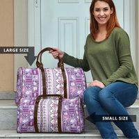 Hawaii Makahiki Turtle Travel Bag Violet Tapa Pattern - Polynesian Pride