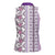 Hawaii Makahiki Turtle Women Sleeveless Polo Shirt Violet Tapa Pattern - Polynesian Pride