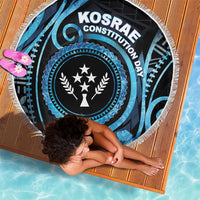 Kosrae Constitution Day Beach Blanket Ocean Floral Pattern