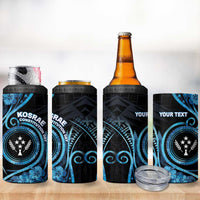 Personalised Kosrae Constitution Day 4 in 1 Can Cooler Tumbler Ocean Floral Pattern LT05 - Polynesian Pride