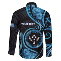 Personalised Kosrae Constitution Day Family Matching Off Shoulder Short Dress and Hawaiian Shirt Ocean Floral Pattern