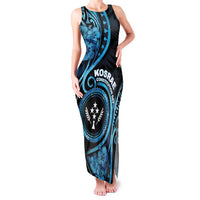 Personalised Kosrae Constitution Day Family Matching Tank Maxi Dress and Hawaiian Shirt Ocean Floral Pattern