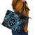 Kosrae Constitution Day Leather Tote Bag Ocean Floral Pattern
