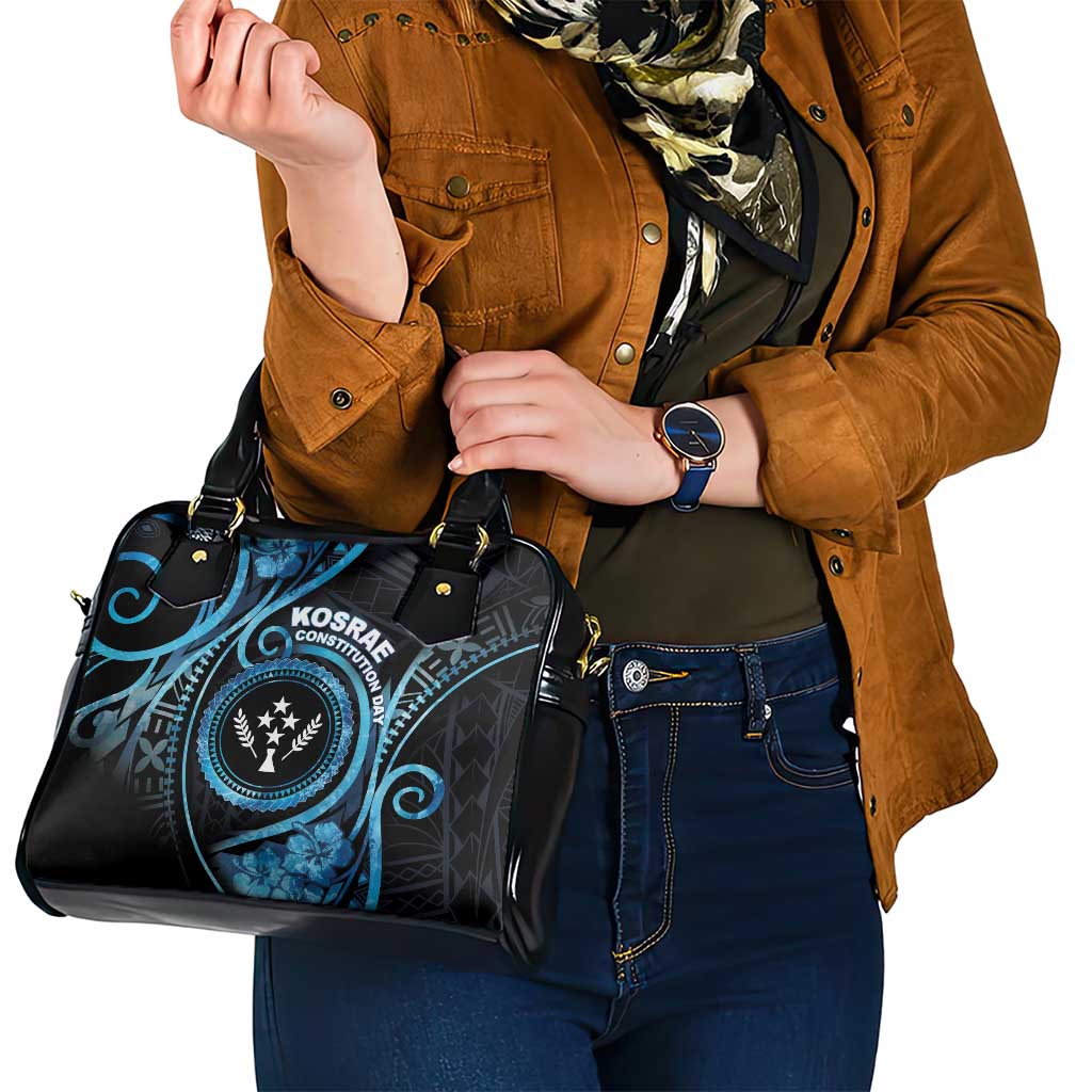 Kosrae Constitution Day Shoulder Handbag Ocean Floral Pattern LT05 - Polynesian Pride