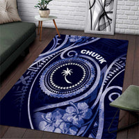 FSM Chuuk Area Rug Ocean Floral Pattern