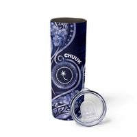Personalised FSM Chuuk Skinny Tumbler Ocean Floral Pattern LT05 - Polynesian Pride