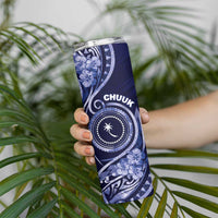 Personalised FSM Chuuk Skinny Tumbler Ocean Floral Pattern LT05 - Polynesian Pride