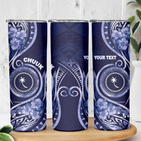 Personalised FSM Chuuk Skinny Tumbler Ocean Floral Pattern LT05 - Polynesian Pride