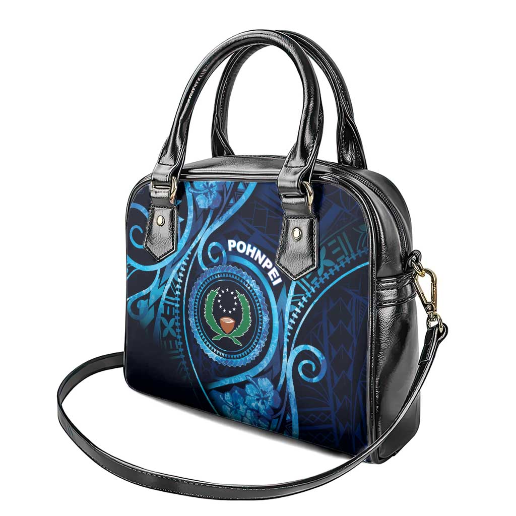 FSM Pohnpei Shoulder Handbag Ocean Floral Pattern