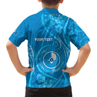 Personalised FSM Yap Kid Hawaiian Shirt Ocean Floral Pattern