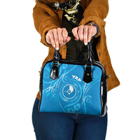 FSM Yap Shoulder Handbag Ocean Floral Pattern LT05 One Size Blue - Polynesian Pride