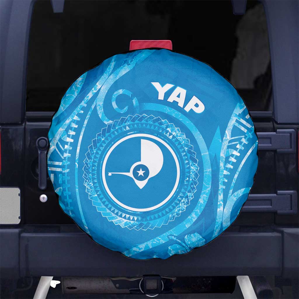 FSM Yap Spare Tire Cover Ocean Floral Pattern