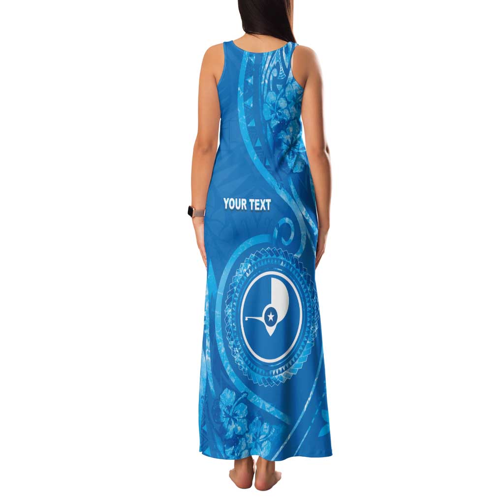 Personalised FSM Yap Tank Maxi Dress Ocean Floral Pattern