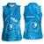Personalised FSM Yap Women Sleeveless Polo Shirt Ocean Floral Pattern