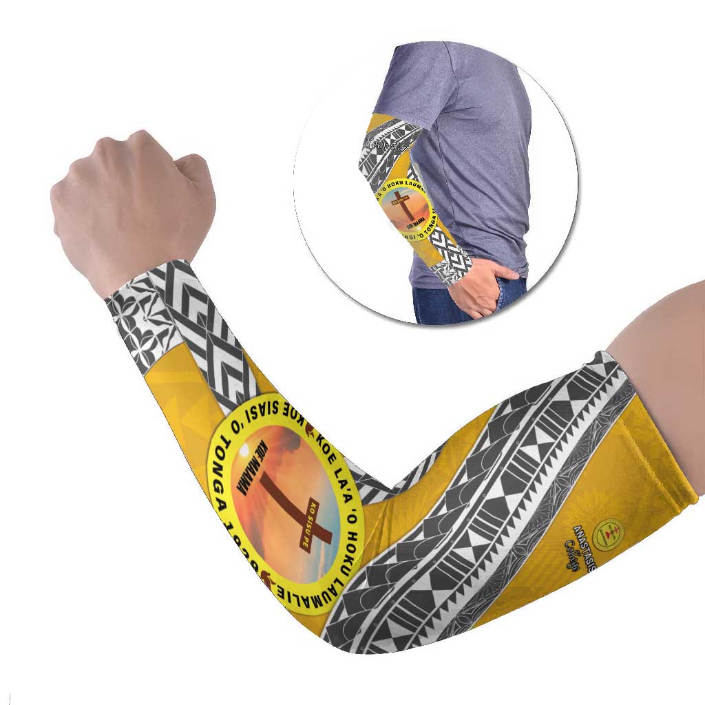 Personalised Anastasis College Arm Sleeves Tonga Unique Style - Polynesian Pride