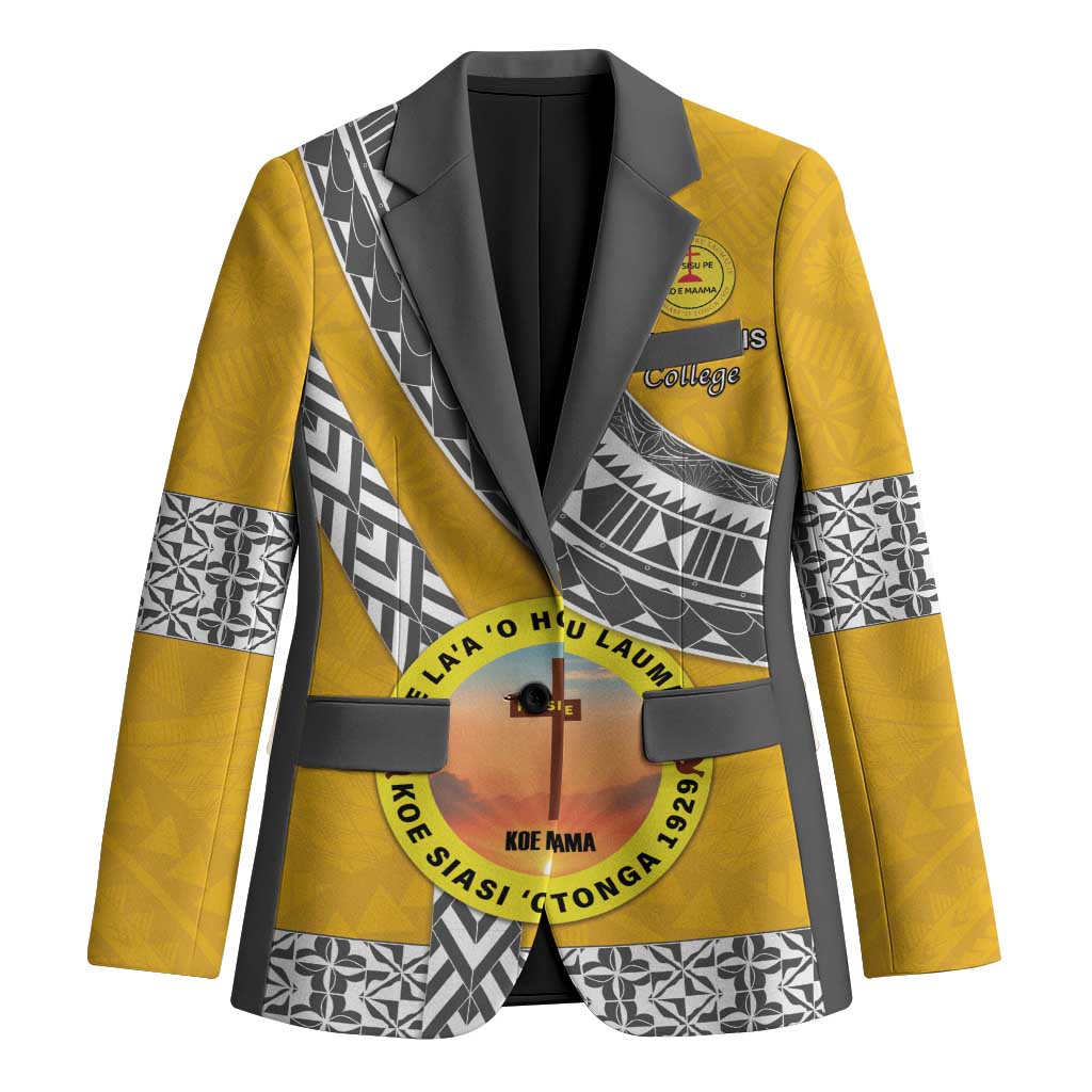 Personalised Anastasis College Blazer Tonga Unique Style LT05 Unisex Yellow - Polynesian Pride