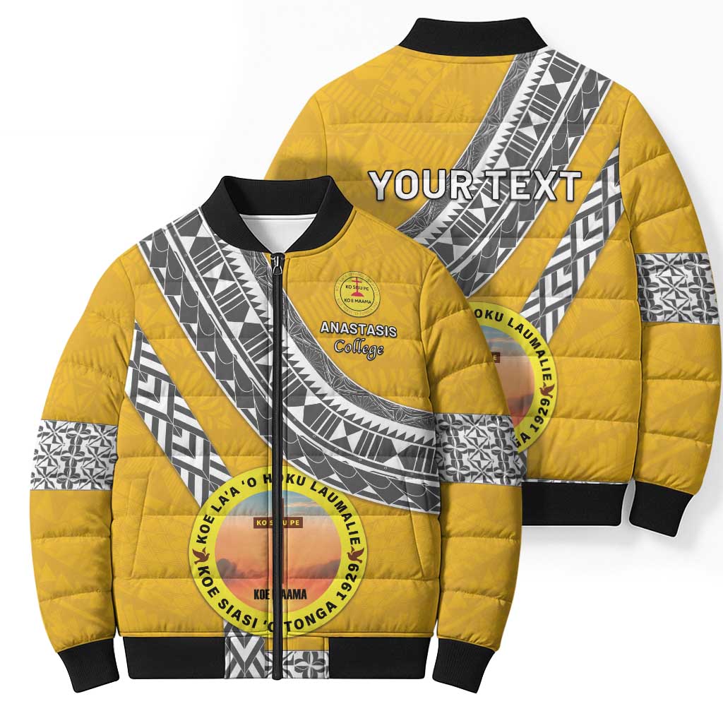 Personalised Anastasis College Bomber Puffer Jacket Tonga Unique Style - Polynesian Pride