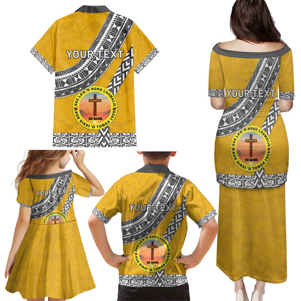 Personalised Anastasis College Family Matching Puletasi and Hawaiian Shirt Tonga Unique Style - Polynesian Pride