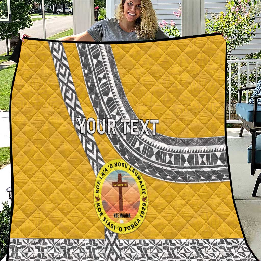 Personalised Anastasis College Quilt Tonga Unique Style LT05 Yellow - Polynesian Pride