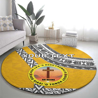 Personalised Anastasis College Round Carpet Tonga Unique Style - Polynesian Pride