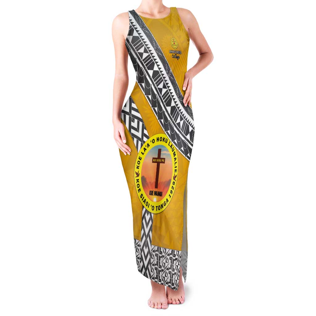 Personalised Anastasis College Tank Maxi Dress Tonga Unique Style - Polynesian Pride