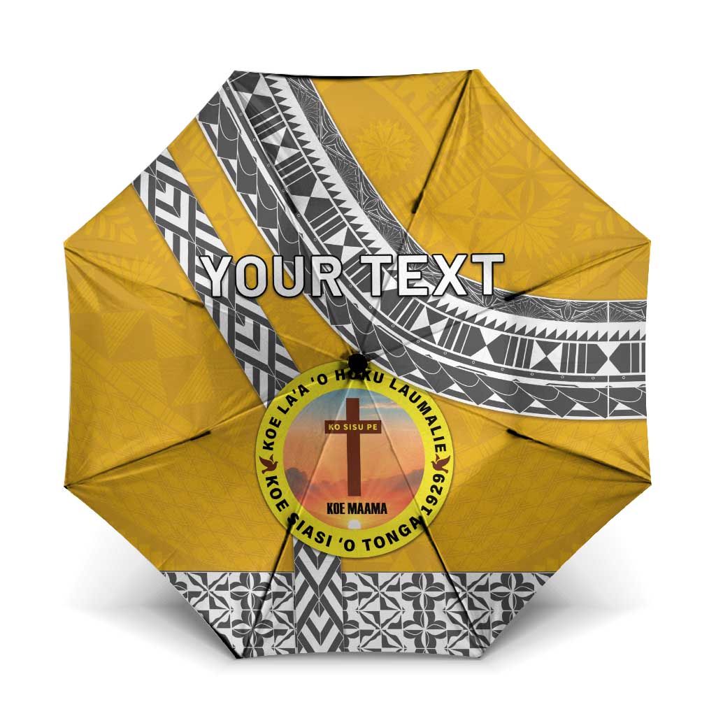 Personalised Anastasis College Umbrella Tonga Unique Style LT05 One Size Folded 11.42 inch Opened Diameter 37.4 inch Yellow - Polynesian Pride