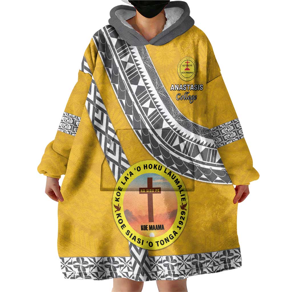 Personalised Anastasis College Wearable Blanket Hoodie Tonga Unique Style - Polynesian Pride