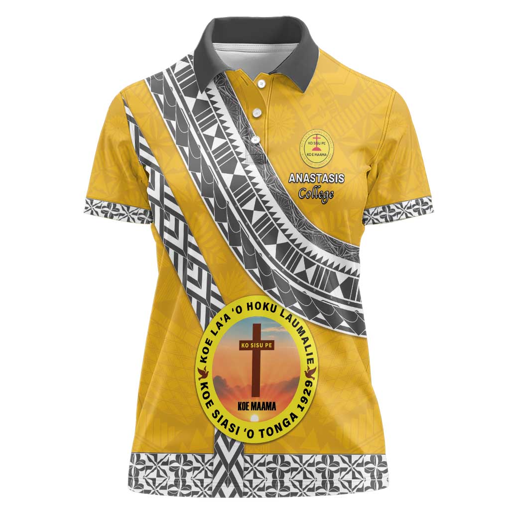 Personalised Anastasis College Women Polo Shirt Tonga Unique Style - Polynesian Pride