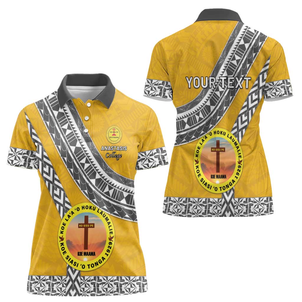 Personalised Anastasis College Women Polo Shirt Tonga Unique Style - Polynesian Pride
