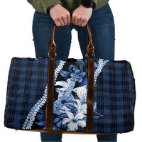 Hawaii Ukulele Travel Bag Tropical Flowers With Palaka Effect Blue Version - Polynesian Pride