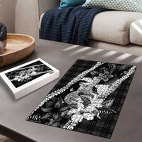Hawaii Ukulele Puzzle Tropical Flowers With Palaka Effect Black Version - Polynesian Pride