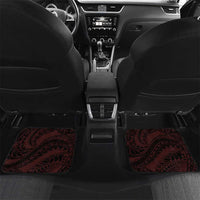 Heart Health Awareness Car Mats Warrior Wears Red Polynesian Style